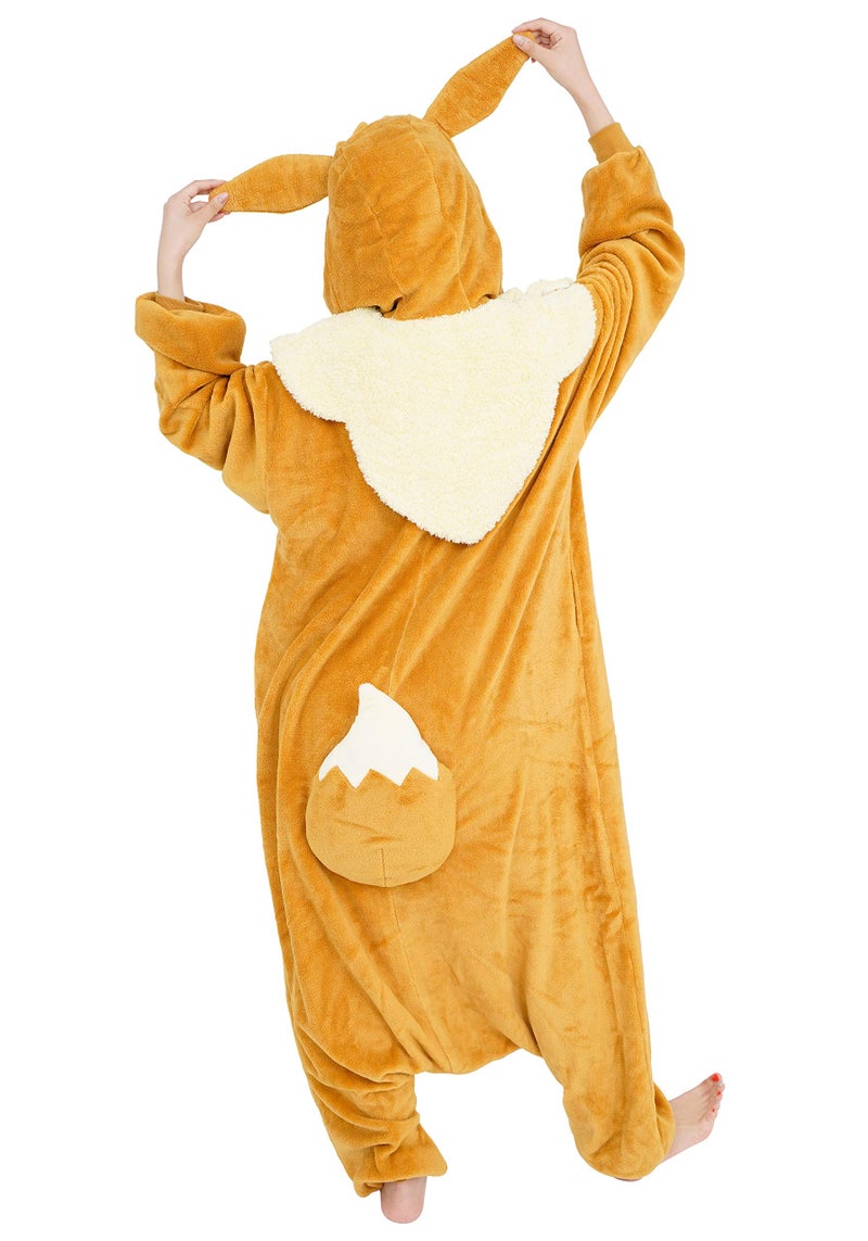 SAZAC Pokemon Eevee Kigurumi Onesie - Adult Halloween, Cosplay, Loungewear - Ultra Soft & Cozy - Unisex - Image 4